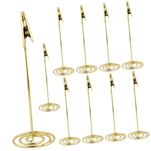 jojofuny 10 Stück Teiliges Kartenclip Halter für Notizen Fotos Visitenkarten Vielseitiger Memo Clip für Hochzeiten Partys und Bürodekoration Standardgröße von jojofuny