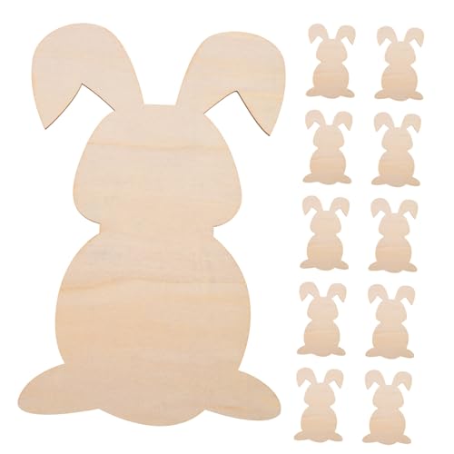 jojofuny 10 Stück Teiliges Osterhasen Holzset Unbemalte DIY Holzscheiben Glatte Holzspäne zum Bemalen und Basteln Vielseitige Osterdekoration für Kreative Projekte jojofuny 10 Stück Teiliges Osterhasen Holzset Unbemalte DIY Holzscheiben Glatte Holzspäne zum Bemalen und Basteln Vielseitige Osterdekoration für Kreative Projekte von jojofuny