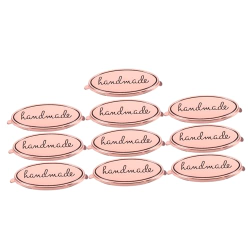 jojofuny 10 Stück Teiliges Ovale Handgefertigte Metalllabels aus Zinklegierung mit Unterlegscheiben Langlebige Näh etiketten für DIY Kleidung Taschen Jeans Schuhe Annähbare Stoffetiketten von jojofuny