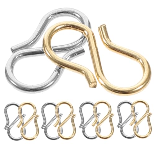 jojofuny 10 Stück Teiliges S Hakenverschluss aus Edelstahl Zweifarbiger Schmuckverschluss für Armband und Halskette Leichter Kompakter DIY Verbinder für Handgefertigten Schmuck jojofuny 10 Stück Teiliges S Hakenverschluss aus Edelstahl Zweifarbiger Schmuckverschluss für Armband und Halskette Leichter Kompakter DIY Verbinder für Handgefertigten Schmuck von jojofuny