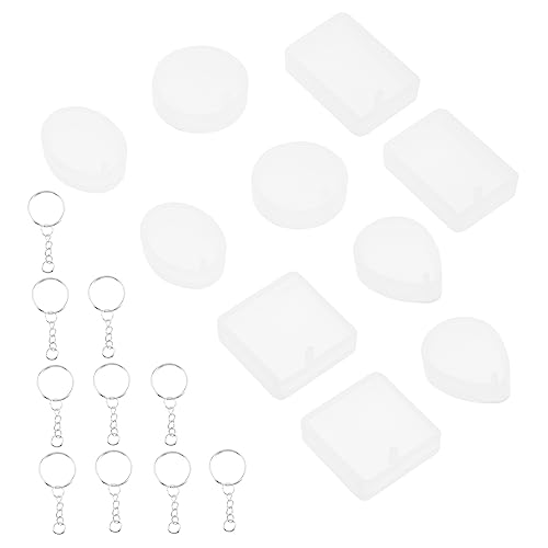 jojofuny 10 Stück Teiliges Schlüsselanhänger Gießform Set mit Schlüsselringen Langlebige Diy Resin Anhängerformen Tropfen Rund und Einfach zu Entformen für Kreativen Schmuck jojofuny 10 Stück Teiliges Schlüsselanhänger Gießform Set mit Schlüsselringen Langlebige Diy Resin Anhängerformen Tropfen Rund und Einfach zu Entformen für Kreativen Schmuck von jojofuny