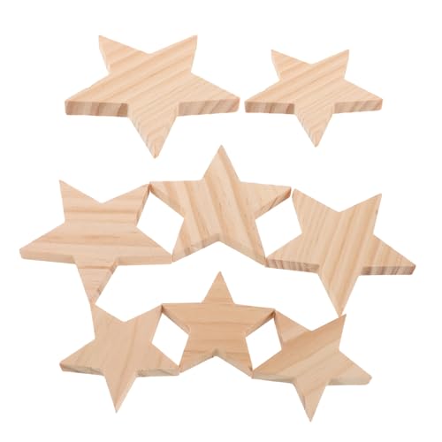 jojofuny 10 Stück Teiliges Stern Deko aus Naturbelassenem Holz mit Rustikaler Maserung Stabile Holzscheiben in Fünfzackiger Sternform für DIY Bastelprojekte Party Wohnraumdekoration jojofuny 10 Stück Teiliges Stern Deko aus Naturbelassenem Holz mit Rustikaler Maserung Stabile Holzscheiben in Fünfzackiger Sternform für DIY Bastelprojekte Party Wohnraumdekoration von jojofuny
