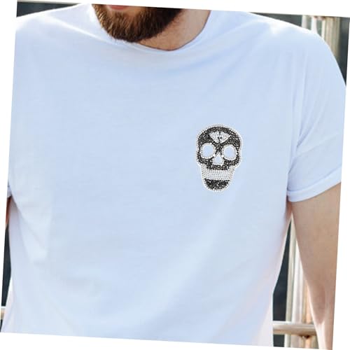 jojofuny 10 Stück Teiliges Totenkopf Bügelpatch mit Strass Vielseitige Rückenpatches zum Aufbügeln und Aufnähen für Kleidung Taschen Hüte und Schuhe Dekorative Reparaturapplikationen von jojofuny