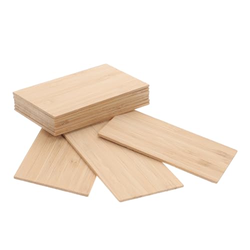 jojofuny 10 Stück Teiliges Unvollendete Rechteckige Bambus Ausschnitte für Diy Tags und Handwerk Leichte und Glatte Blanko Platten für Kreative Gestaltung und Bastelprojekte von jojofuny
