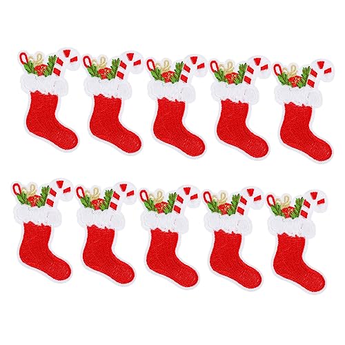 jojofuny 10 Stück Teiliges Weihnachts Eisenaufnäher Schneeflocke Schneemann Bestickte DIY Reparaturflicken für Kleidung Einfache Anwendung zum Aufbügeln oder Aufnähen für Bastelprojekte von jojofuny