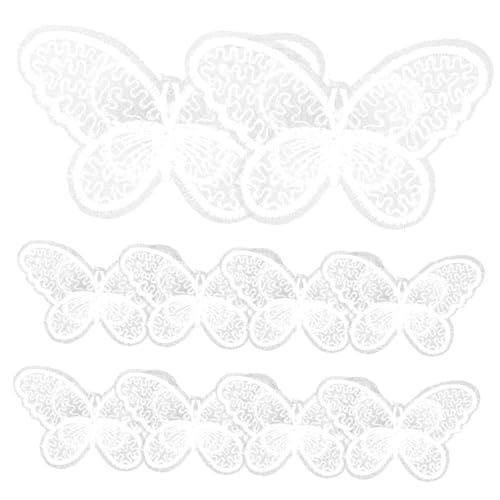 jojofuny 10 Stück Teiliges Weiße Schmetterling Aufbügelpatches Bestickte Langlebige Kleidungsreparatur Dekoration für Jacken Taschen Hüte Jeans Vielseitig Einsetzbar von jojofuny