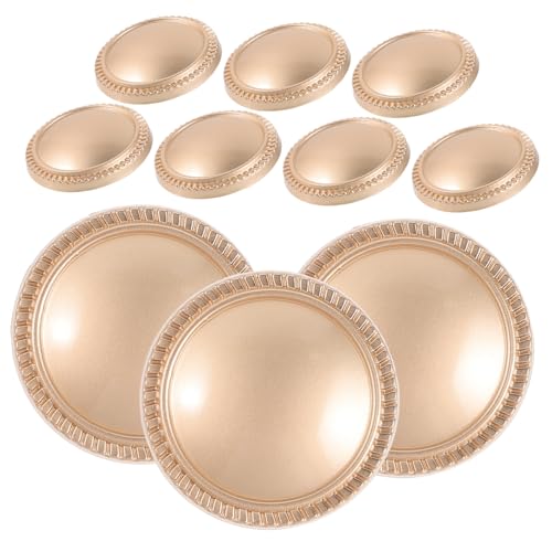 jojofuny 10 Stück Vintage Nähknöpfe Gold für Anzüge und Kleidung Runde Knöpfe Stilvolle DIY Knöpfe für Jacken Blazer und Mehr von jojofuny