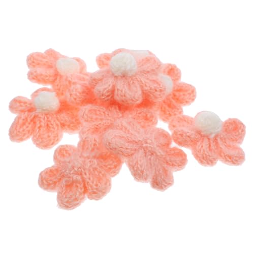 jojofuny 10 Stück kleiner Blumenbeet Patches nähen Aufnäher nähen Stoffblumen Verzierungen für das Handwerk Flicken nähen Flicken für Bekleidung dekorative Patches Kleiderflicken Garn Rosa von jojofuny