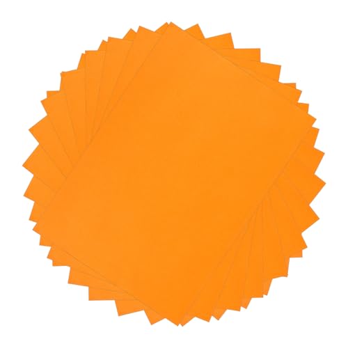 jojofuny 100 Blatt Farbdruckpapier Malen Farbiges Papier Musterpapier Malpapiere Exquisites Origami-papier Diy -papier Origami-papiermasse Bastelpapier Selber Falten Orange von jojofuny