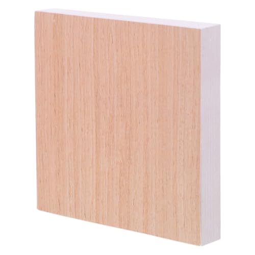 jojofuny 100 Blatt Holzmaserung Selbstklebende Notizblöcke Strapazierfähige Memo Pads mit Starker Haftung Wetterfeste Schreibunterlage für Büro Schule und Zuhause Langlebige Haftnotizen für von jojofuny