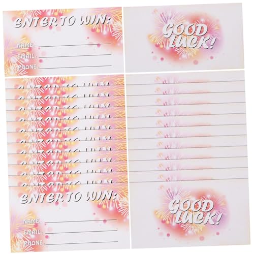 jojofuny 100 Blatt Leere Raffle tickets Mehrzweck Abstimmungs Gewinnspielkarten für Events und Partys Praktische Teilnehmerkarten für Wettbewerbe und Verlosungen von jojofuny