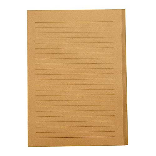jojofuny 100 Blatt Retro Briefpapier Kraftpapier für Dankesbriefe Gedichte Liebesnotizen Veranstaltungen Elegantes Design Langlebig Geeignet für Verschiedene Anlässe von jojofuny