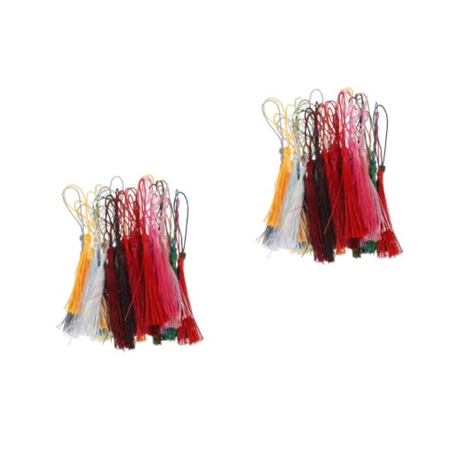 jojofuny 100 Stck Chinesische Knoten Quasten Seidigem Dekorative Troddeln für Schlüsselanhänger Lesezeichen Taschen DIY Schmuck und Geschenkanhänger Farblich Sortiert jojofuny 100 Stck Chinesische Knoten Quasten Seidigem Dekorative Troddeln für Schlüsselanhänger Lesezeichen Taschen DIY Schmuck und Geschenkanhänger Farblich Sortiert von jojofuny