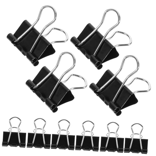 jojofuny 100 Stück Binder Clips Büroklammern und Starke Halter für Dokumente Organisieren von Unterlagen und Bastelarbeiten von jojofuny
