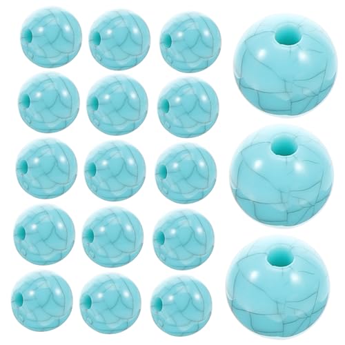 jojofuny 100 Stück Blaue Türkisperlen Natürliche Edelstein DIY Spacer Perlen Lose Schmuckperlen für Armbänder Bastelperlen zum Auffädeln und Dekorieren von jojofuny