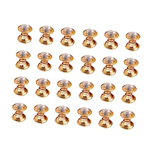 jojofuny 100 Stück Bunte Diamant Schmuck Strasssteine für Diy Kleidung Dekoration Kunstdesign Metallische Accessoires mit Goldrandigem Weißen Diamant von jojofuny