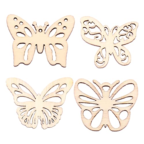 jojofuny 100 Stück Diy Holzscheiben Natürlichem Holz für Bastelarbeiten Ausgehöhlte Holzstücke zur Kreativen Gestaltung für Hochzeiten Partys Scrapbooking und Mehr von jojofuny