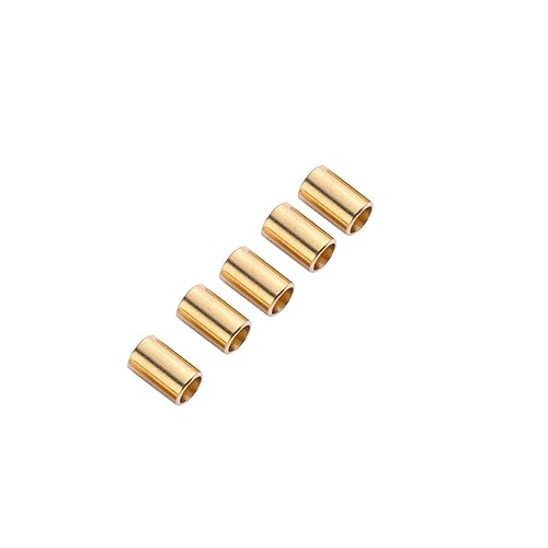jojofuny 100 Stück Diy Schmuckperlen Metallröhren Perlen für Armbänder und Kupferfarbene Beads mit Großem für Kreative Bastelprojekte und Schmuckherstellung von jojofuny