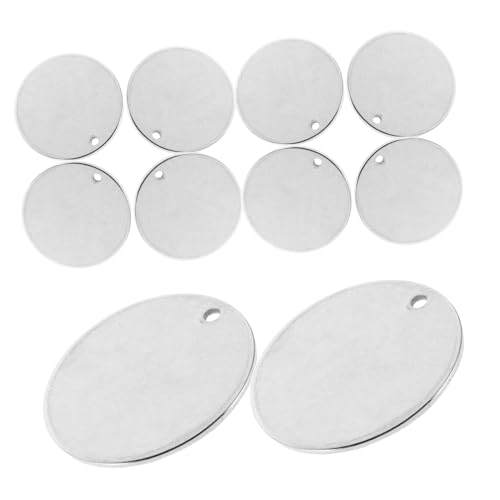 jojofuny 100 Stück Edelstahl Stamping Anhänger Rund Flach Blanko DIY Schmuck Charms Haustier Namensschild Gravur Tags jojofuny 100 Stück Edelstahl Stamping Anhänger Rund Flach Blanko DIY Schmuck Charms Haustier Namensschild Gravur Tags von jojofuny
