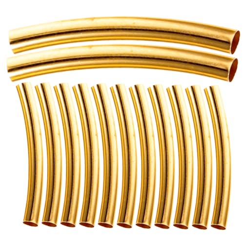 jojofuny 100 Stück Gebogene Röhren Abstandshalter Metallperlen für DIY Schmuckherstellung für Armbänder für Bastelprojekte jojofuny 100 Stück Gebogene Röhren Abstandshalter Metallperlen für DIY Schmuckherstellung für Armbänder für Bastelprojekte von jojofuny
