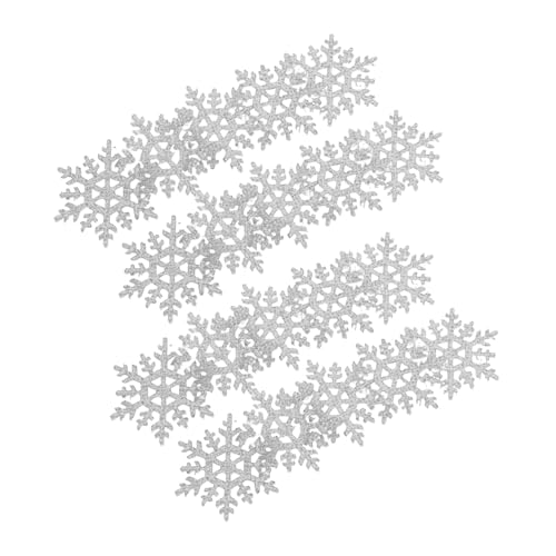 jojofuny 100 Stück Haarschmuck gestickte Flecken für Kleidung Flatback Snowflakes Schneeflocken Weihnachtsschmuck Kleidungsflicken Applikation nähen Schneeflocken für Handwerk Stoff Weiß von jojofuny