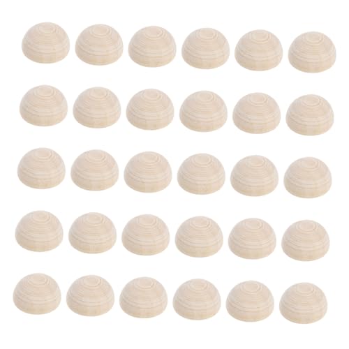 jojofuny 100 Stück Halbrunde Holzperlen Naturbelassen Unlackierte Halbkreis Holzsplitter Für Schmuck DIY Dekorationen Natürliche Holzkugeln Mit Glatter jojofuny 100 Stück Halbrunde Holzperlen Naturbelassen Unlackierte Halbkreis Holzsplitter Für Schmuck DIY Dekorationen Natürliche Holzkugeln Mit Glatter von jojofuny