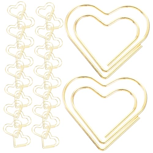 jojofuny 100 Stück Herz Büroklammern aus Metall Goldfarben Kreative Kleine Paper Clips für Dokumente und Büro Stabile Aktenklammern für Schule Hochzeit und Organisation jojofuny 100 Stück Herz Büroklammern aus Metall Goldfarben Kreative Kleine Paper Clips für Dokumente und Büro Stabile Aktenklammern für Schule Hochzeit und Organisation von jojofuny