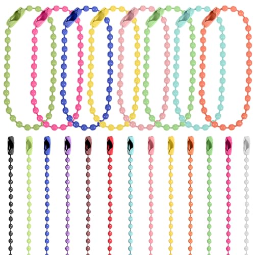jojofuny 100 Stück Kugelkette Schlüsselanhänger Ketten für Diy Bastelprojekte Hundemarken Schlüsselanhänger und Mehr Langlebig und Anpassbar von jojofuny