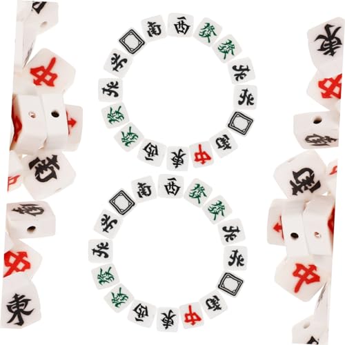 jojofuny 100 Stück Mahjong Clay Spacer Perlen mit Leichte DIY Schmuckperlen für Armbänder Halsketten Bunte Polymerperlen für Bastelprojekte und Schmuckherstellung jojofuny 100 Stück Mahjong Clay Spacer Perlen mit Leichte DIY Schmuckperlen für Armbänder Halsketten Bunte Polymerperlen für Bastelprojekte und Schmuckherstellung von jojofuny