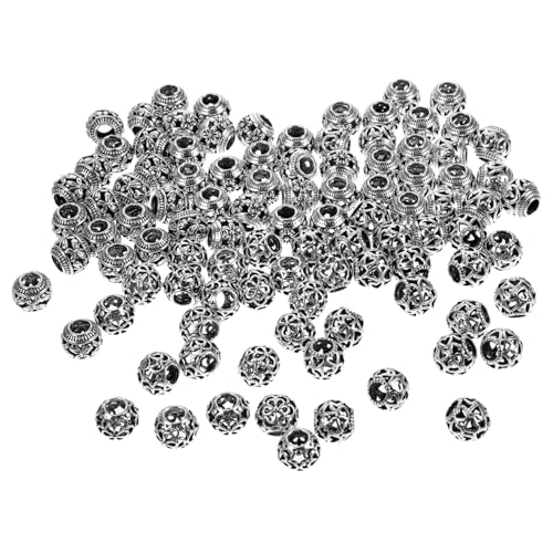 jojofuny 100 Stück Metall Abstandsperlen Für Armbänder Schmuck Runde Metallperlen Ästhetische Perlen Armband Abstandshalter Perlen Zur Herstellung Von Halsketten Retro jojofuny 100 Stück Metall Abstandsperlen Für Armbänder Schmuck Runde Metallperlen Ästhetische Perlen Armband Abstandshalter Perlen Zur Herstellung Von Halsketten Retro von jojofuny