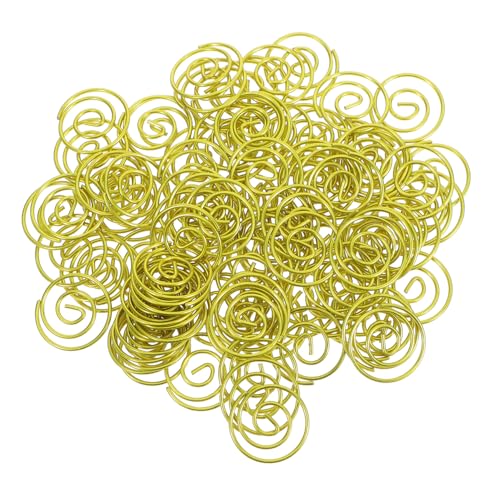 jojofuny 100 Stück Metall Runde Büroklammern Kleine Spiral-clips Langlebige Draht-clamps für Dokumentenorganisation und Dateiablage Vielseitige Papierorganizer für Büro und Schule von jojofuny