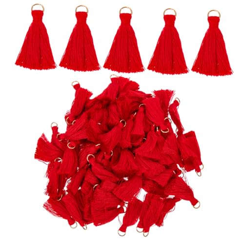 jojofuny 100 Stück Mini Quasten Anhänger Rot Vielseitige DIY Quasten für Schmuckherstellung Lesezeichen Bastelprojekte Dekorative Accessoires mit Leuchtenden Farben jojofuny 100 Stück Mini Quasten Anhänger Rot Vielseitige DIY Quasten für Schmuckherstellung Lesezeichen Bastelprojekte Dekorative Accessoires mit Leuchtenden Farben von jojofuny