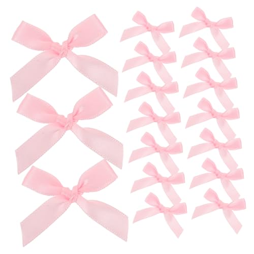jojofuny 100 Stück Mini Satin Schleifen Diy Bastelbedarf für Hochzeiten Kuchen Dekorationen Scrapbooking und Party Accessoires von jojofuny