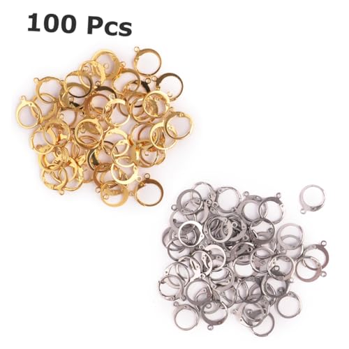 jojofuny 100 Stück Ohrringhaken Edelstahl Rundes Design DIY Schmuckzubehör Gold Silber für Damen Mädchen zum Selbermachen Handgefertigte Ohrhaken Langlebig Sicher Vielfältig Kombinierbar jojofuny 100 Stück Ohrringhaken Edelstahl Rundes Design DIY Schmuckzubehör Gold Silber für Damen Mädchen zum Selbermachen Handgefertigte Ohrhaken Langlebig Sicher Vielfältig Kombinierbar von jojofuny