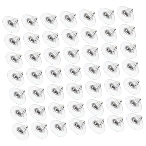 jojofuny 100 Stück Ohrstecker Verschluss Stopper Sichere Ohrringrückseiten mit Glatten Kanten Hautfreundlich Leicht und Praktisch für DIY Schmuckherstellung und Zuverlässigen Halt von jojofuny