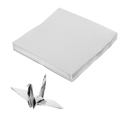 jojofuny 100 Stück Pearl Origami Papier Einseitig Glänzend für Diy Bastelprojekte Bastelpapier zum Falten und Gestalten von Papierkranichen und Herzen von jojofuny