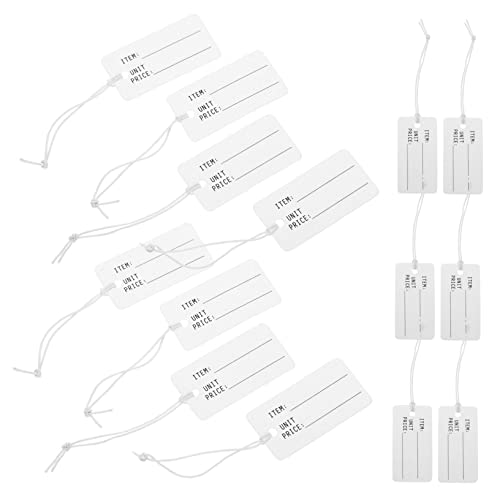 jojofuny 100 Stück Preisetiketten mit Schnur für Schmuck Kleidung und Kunstwerke Flexible Tags für Diy Design für Messen Einzelhandel und Kleine Unternehmen jojofuny 100 Stück Preisetiketten mit Schnur für Schmuck Kleidung und Kunstwerke Flexible Tags für Diy Design für Messen Einzelhandel und Kleine Unternehmen von jojofuny