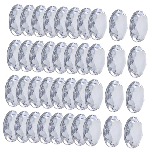 jojofuny 100 Stück Runde Acryl-strasssteine Strass Flatback Kristalle Zum Basteln Runde Strasssteine Gefälschte Kristalle Flat Zurückversetzt Juwelenaufkleber Kristalldekor Weiß von jojofuny