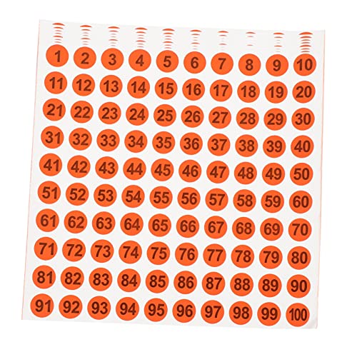 jojofuny 100 Stück Runde Selbstklebende Nummernaufkleber Stark Haftend für Kleidung und Organisation Orange mit Schwarzer Durchmesser jojofuny 100 Stück Runde Selbstklebende Nummernaufkleber Stark Haftend für Kleidung und Organisation Orange mit Schwarzer Durchmesser von jojofuny