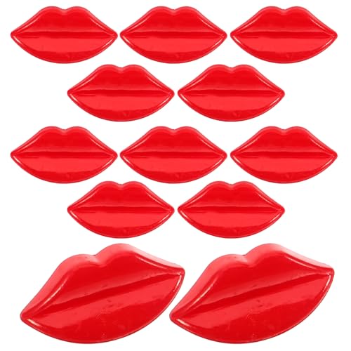 jojofuny 100 Stück Teiliges Große Rote Lippen Kunststoffknöpfe zum Annähen für DIY Basteln Puppenkleidung Kleidung Dekoration Leicht und Robust von jojofuny