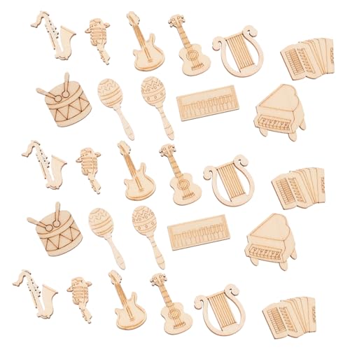 jojofuny 100 Stück Teiliges Holzscheiben in Musikinstrument Form Naturbelassene Runde Holzplättchen zum Basteln Blanko DIY Holzscheiben für Kreative Kinderhandwerke und Musikalische jojofuny 100 Stück Teiliges Holzscheiben in Musikinstrument Form Naturbelassene Runde Holzplättchen zum Basteln Blanko DIY Holzscheiben für Kreative Kinderhandwerke und Musikalische von jojofuny