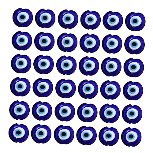 jojofuny 100 Stück Türkische Blaue Glasperlen Evil Eye Anhänger Flach Rund Doppelseitig Diy Schmuck Zubehör für Armbänder Halsketten Kreative Bastelperlen jojofuny 100 Stück Türkische Blaue Glasperlen Evil Eye Anhänger Flach Rund Doppelseitig Diy Schmuck Zubehör für Armbänder Halsketten Kreative Bastelperlen von jojofuny