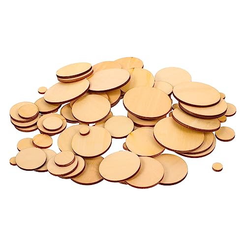 jojofuny 100 Stück Unlackierte Runde Holzscheiben Holzplättchen zum Basteln Diy Holzrundlinge aus Massivholz für Kreative Handarbeiten und Dekoration jojofuny 100 Stück Unlackierte Runde Holzscheiben Holzplättchen zum Basteln Diy Holzrundlinge aus Massivholz für Kreative Handarbeiten und Dekoration von jojofuny