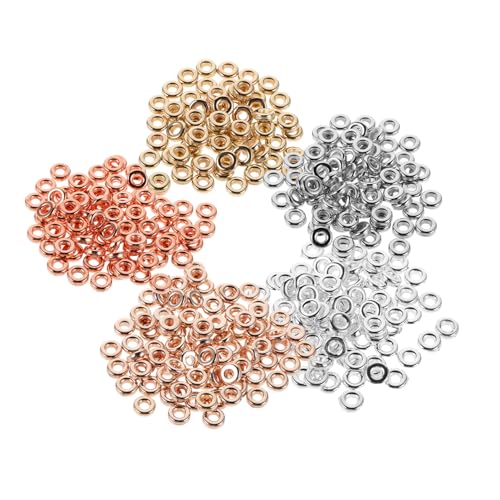 jojofuny 1000 Stück Flache Runde Spacer Perlen aus Langlebigem Ccb Material Leichte Schmuckperlen für Armbänder Halsketten und Ohrringe Einfach zu Fädeln Vielseitig für DIY von jojofuny