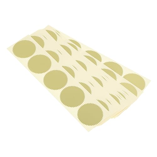 jojofuny 100Stücke DIY Label Aufkleber Goldene Gear Geformte Dichtungsaufkleber für Zertifikate Notardichtungen und Persönliche Prägungen Sicher und Langlebig für von jojofuny