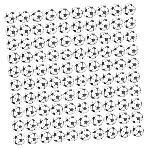jojofuny 100Stücke Fußball Holzperlen Runde DIY Schmuckperlen für Armband und Halskettenherstellung Dekorationsperlen für Sportpartys und Bastelprojekte von jojofuny