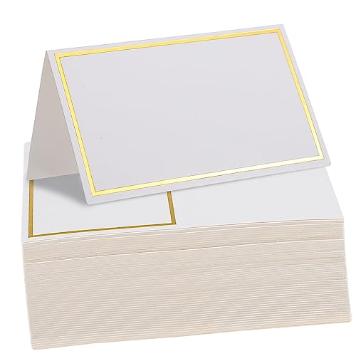 jojofuny 100Stücke Tischkarten Für Hochzeiten Leere Namenskarten Mit Goldfarbener Umrandung Elegante Platzkarten Für Feierlichkeiten Zur Tischreservierung jojofuny 100Stücke Tischkarten Für Hochzeiten Leere Namenskarten Mit Goldfarbener Umrandung Elegante Platzkarten Für Feierlichkeiten Zur Tischreservierung von jojofuny