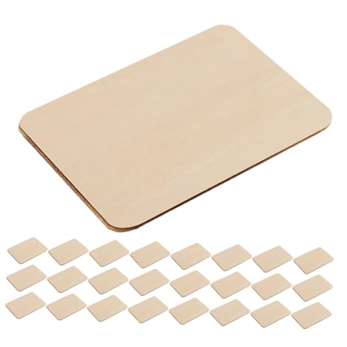 jojofuny 100pcs Unvollendete Holzquadrate Für DIY Basteln Leere Holzblätter Für Kinder, Die Quadratische Holzstücke Für Kunsthandwerk Malten von jojofuny