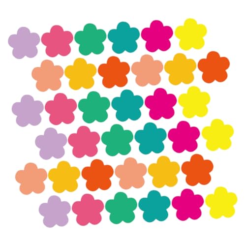jojofuny 108 Stück Bunte Blumen Papier Ausschnitte für Klassenzimmerdekoration Teiliges Strapazierfähigem Karton für Pinnwände Diy Bastelarbeiten und Frühlingsdeko von jojofuny