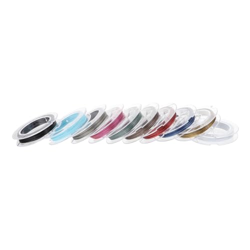 jojofuny 10Rollen Schmuckdraht Für DIY Armband Farbiger Perlen Handwerksdraht Für Bastelprojekte Für Schmuckherstellung Von Halsketten Und Ohrringen jojofuny 10Rollen Schmuckdraht Für DIY Armband Farbiger Perlen Handwerksdraht Für Bastelprojekte Für Schmuckherstellung Von Halsketten Und Ohrringen von jojofuny
